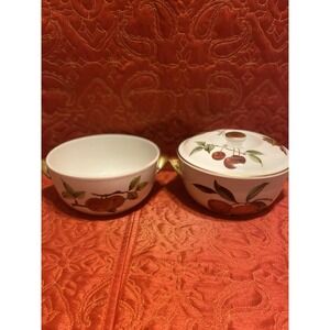 Royal‎ Worcester Evesham Gold Casserole Covered 1 Qt 2 Bottoms, 1 Cover Vintage